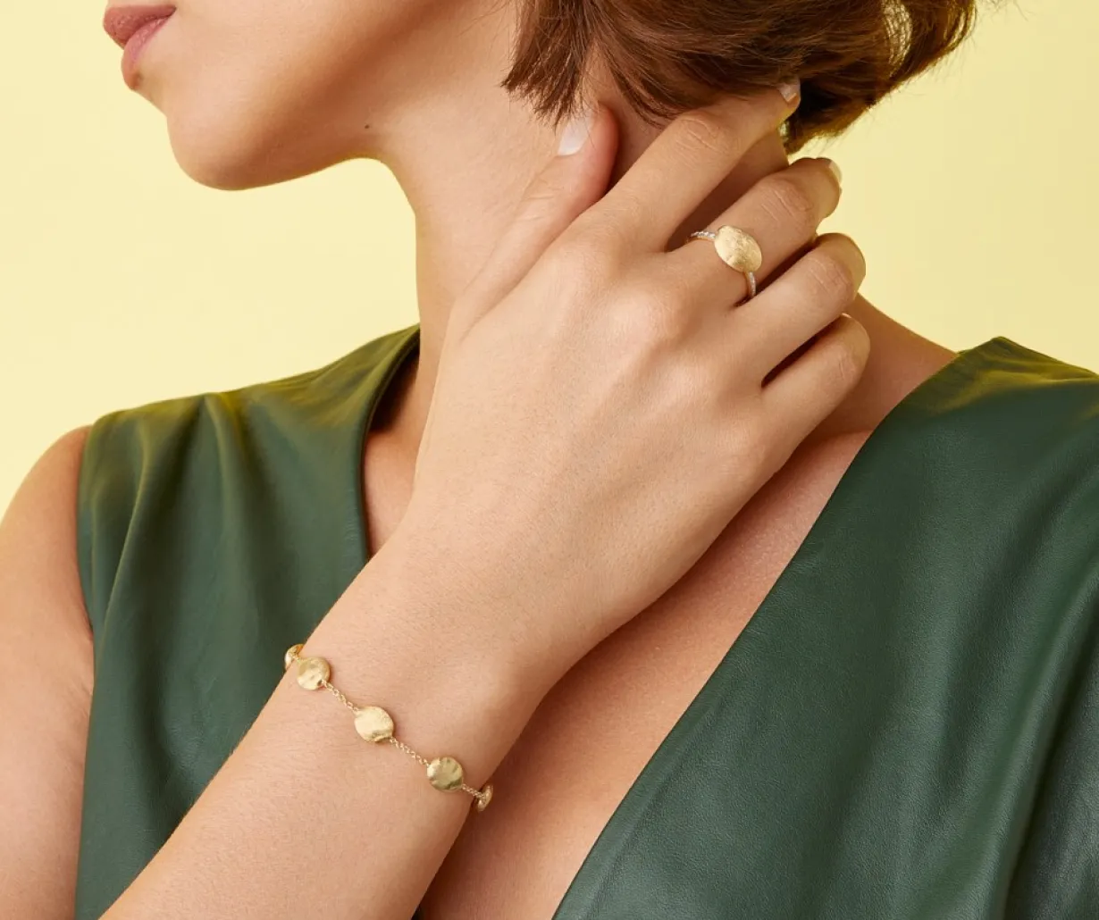 Marco Bicego Bague Avec Element Ovale Horizontal Et Diamants Discount