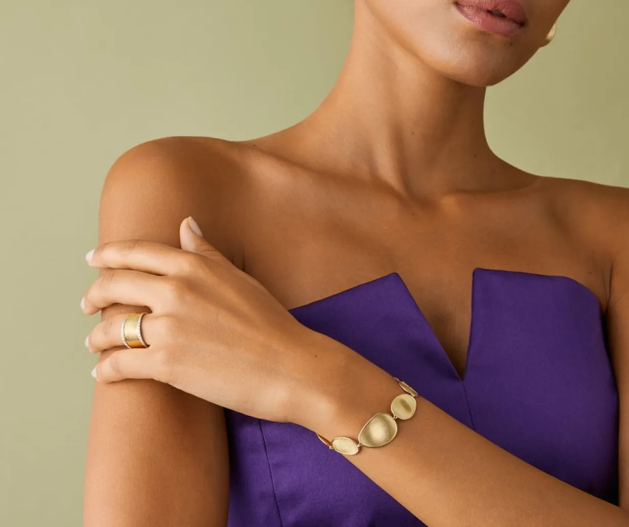 Marco Bicego Bague Bandeau Avec Diamants, Modele Moyen Outlet