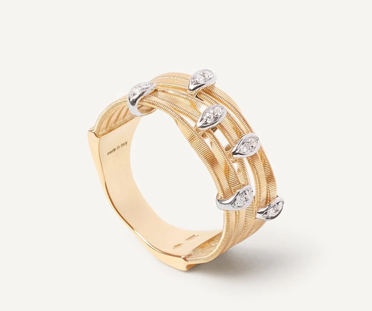 Marco Bicego Bague Cinq Rangs Avec Paves De Diamants Sale
