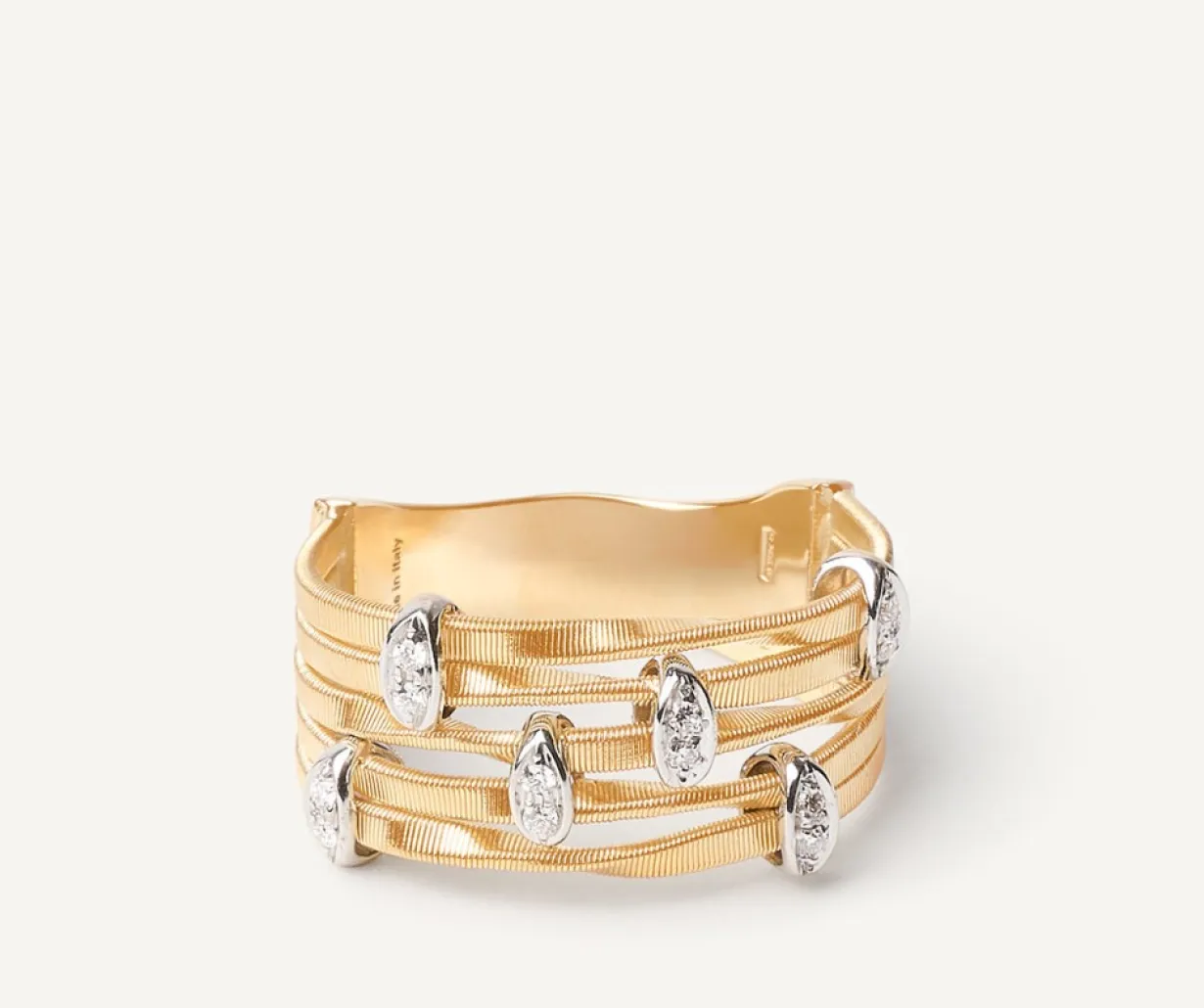Marco Bicego Bague Cinq Rangs Avec Paves De Diamants Sale