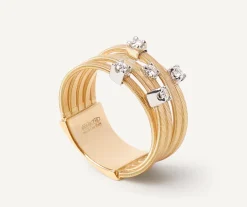 Marco Bicego Bague Cinq Rangs Fins En Or Jaune Avec Diamants Online