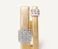 Marco Bicego Bague Double Bandeau Avec Deux Paves De Diamants Store