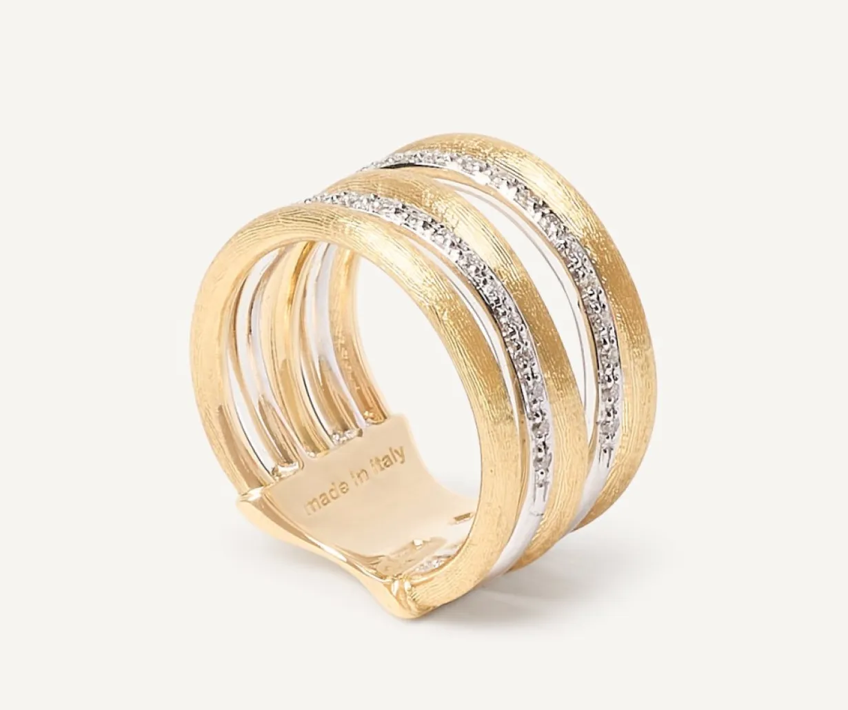 Marco Bicego Bague Multi-Rangs Avec Diamants Discount