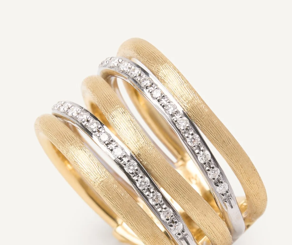 Marco Bicego Bague Multi-Rangs Avec Diamants Discount