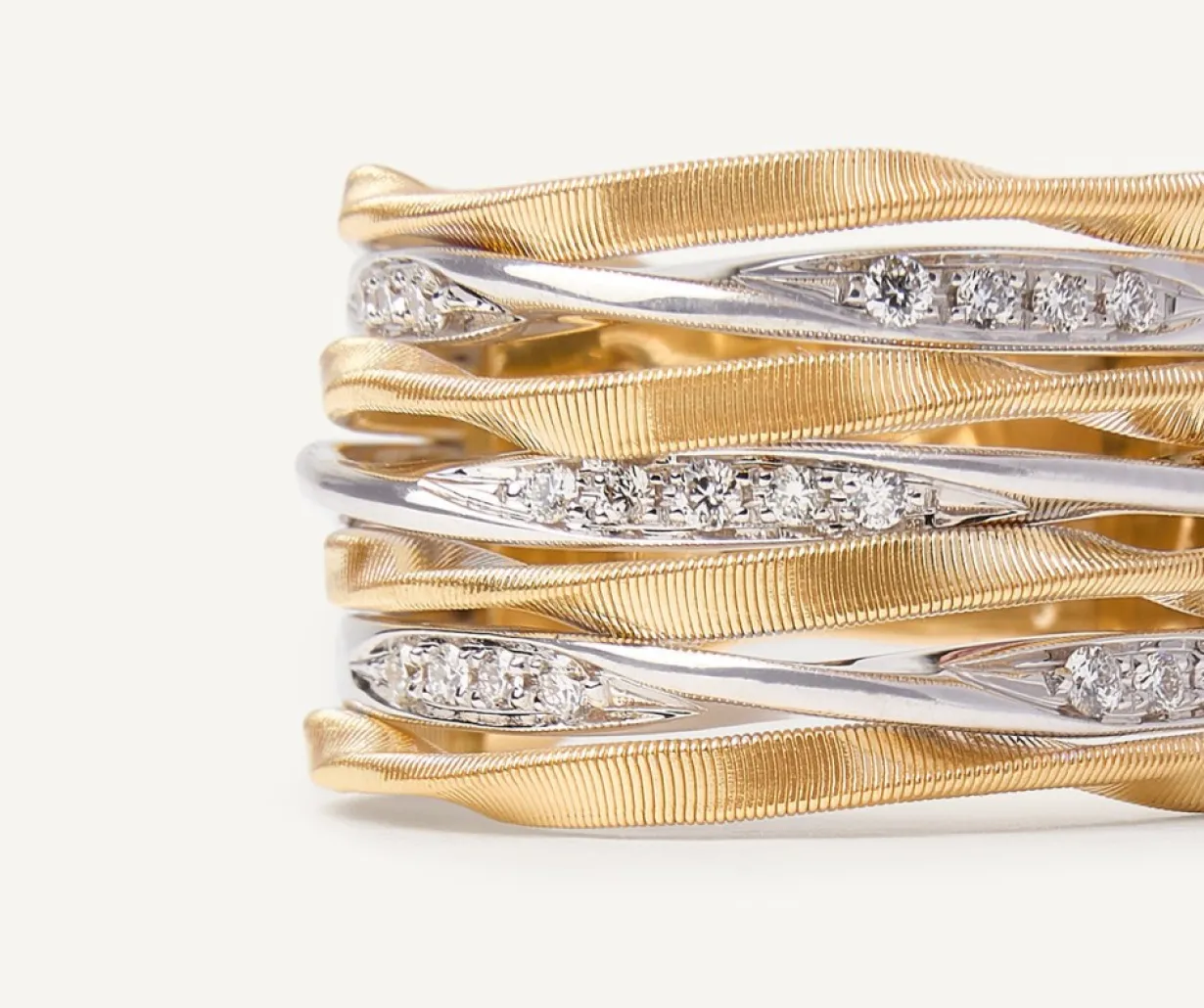 Marco Bicego Bague Sept Rangs Avec Anneaux En Diamants Store