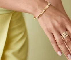 Marco Bicego Bague Sept Rangs En Or Jaune Avec Diamants Sertis Griffe Store