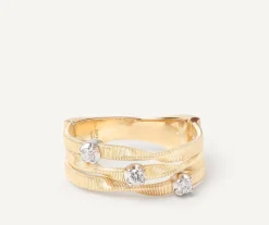 Marco Bicego Bague Trois Rangs Avec Diamants Cheap