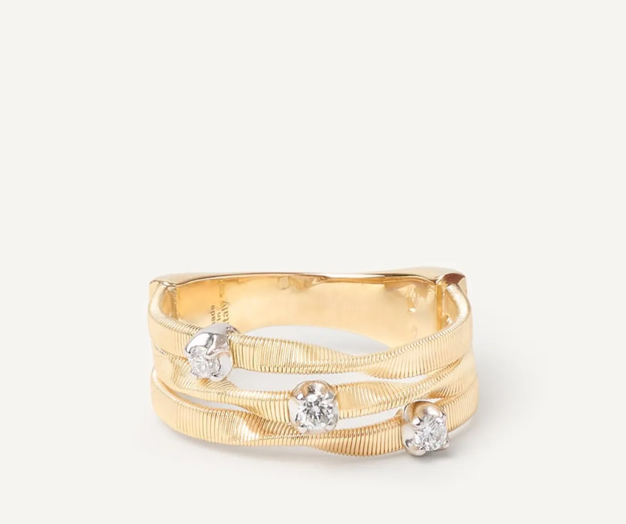 Marco Bicego Bague Trois Rangs Avec Diamants Cheap