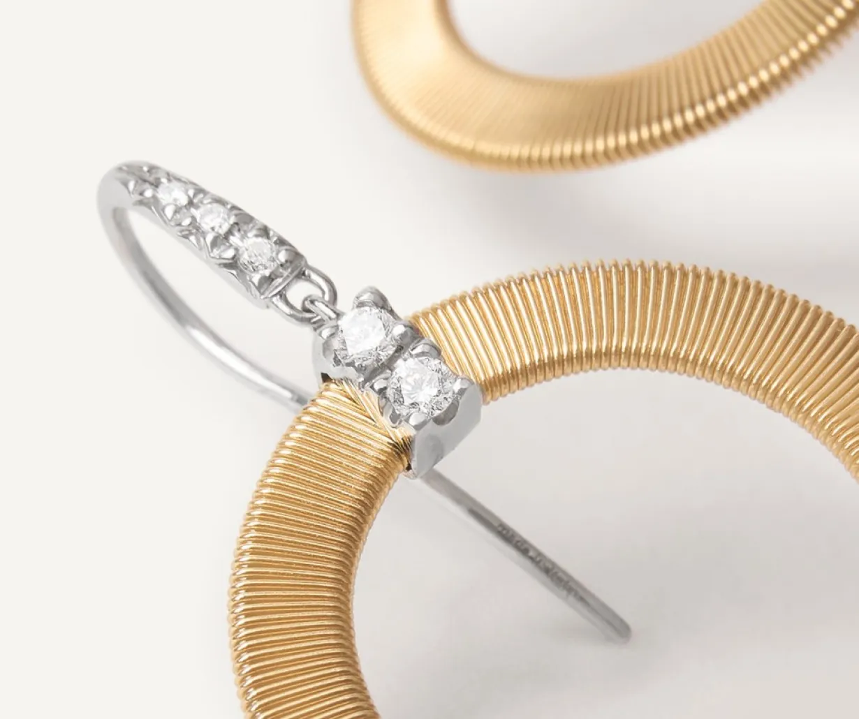 Marco Bicego Boucle D'Oreille Avec Crochet Et Diamants Outlet