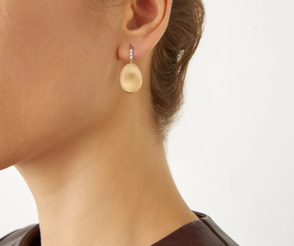 Marco Bicego Boucle D'Oreille Avec Crochet En Diamants, Petit Modele Cheap