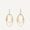 Marco Bicego Boucle D'Oreille Avec Elements Ovales Concentriques Et Crochet En Diamants Outlet