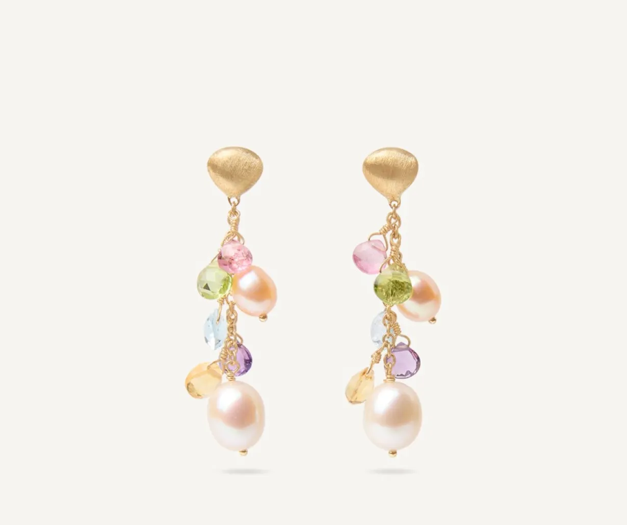 Marco Bicego Boucle D'Oreille Avec Perles Et Pierres Multicolores Store