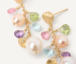 Marco Bicego Boucle D'Oreille Avec Perles Et Pierres Multicolores Store