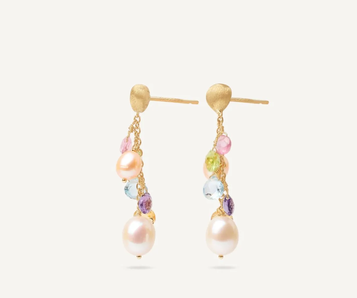Marco Bicego Boucle D'Oreille Avec Perles Et Pierres Multicolores Store
