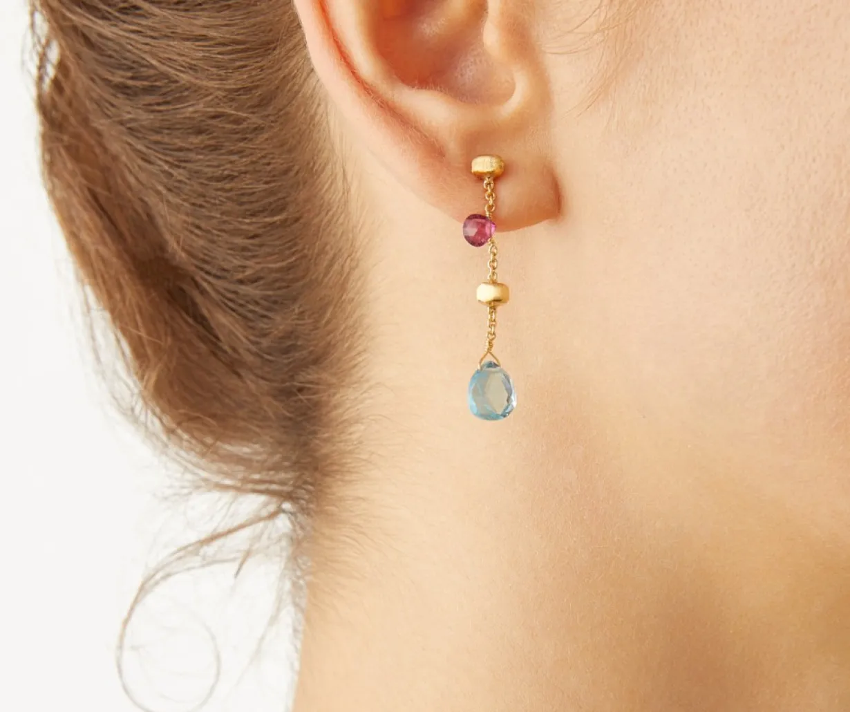 Marco Bicego Boucle D'Oreille Multicolore Avec Topaze, Version Mini Flash Sale
