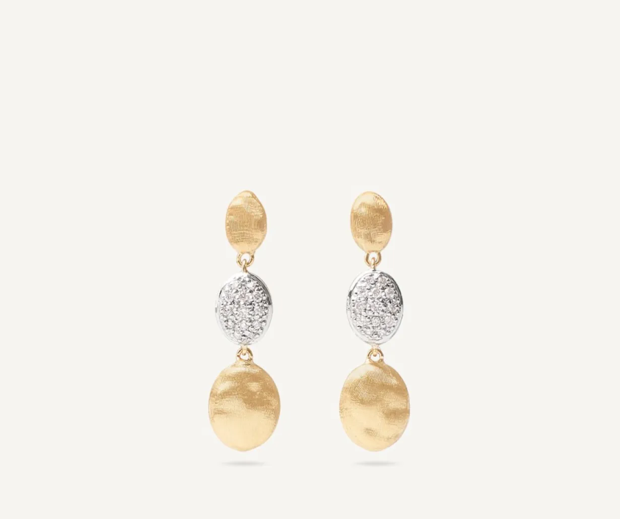 Marco Bicego Boucle D'Oreille Triple Avec Diamants Online