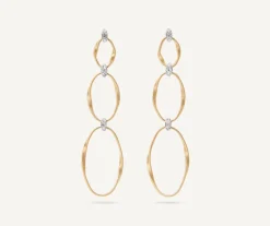 Marco Bicego Boucle D'Oreille Triple Avec Diamants Outlet
