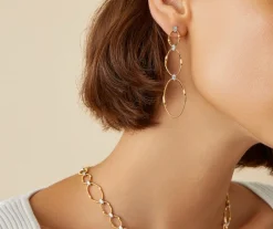 Marco Bicego Boucle D'Oreille Triple Avec Diamants Outlet