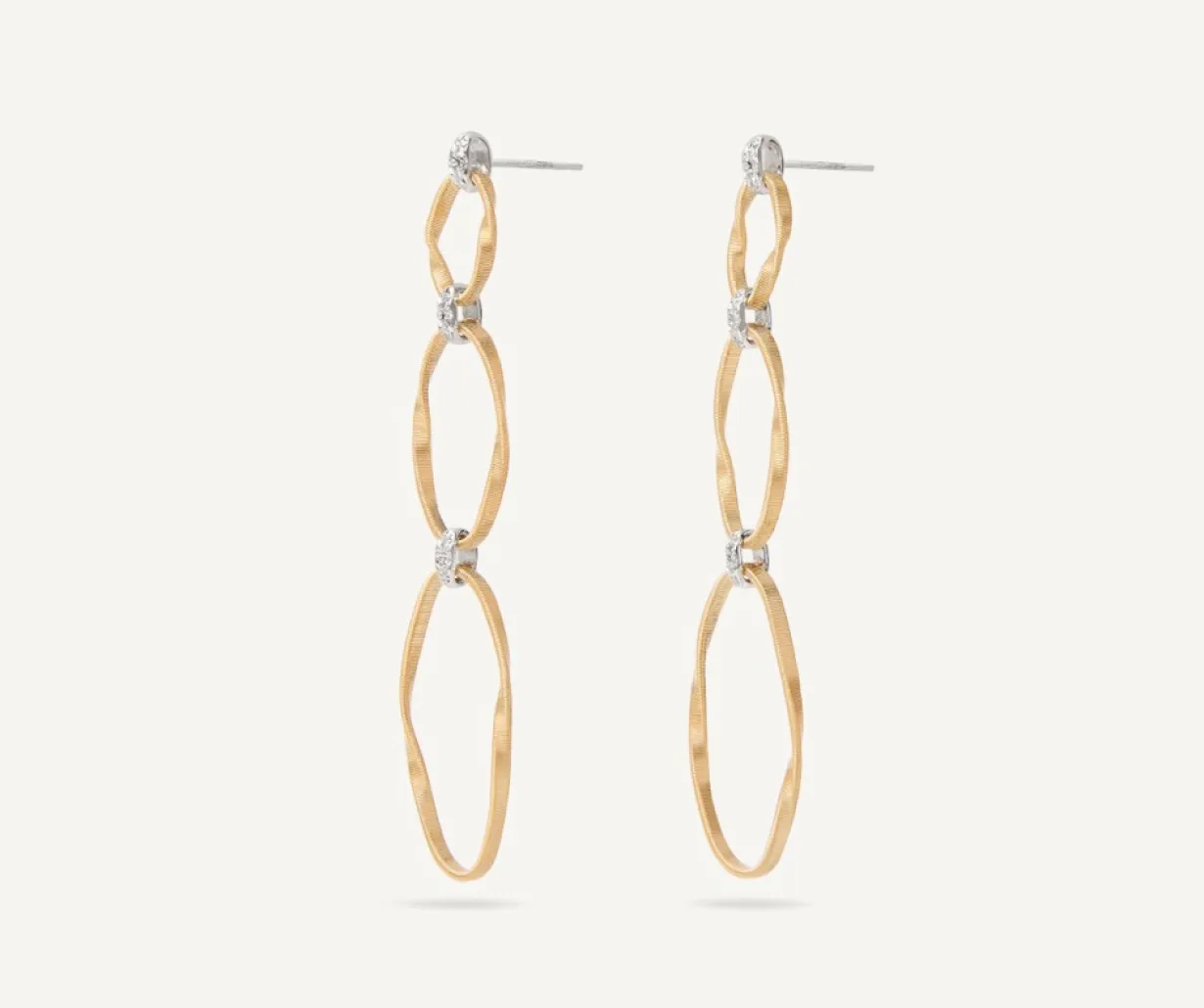 Marco Bicego Boucle D'Oreille Triple Avec Diamants Outlet