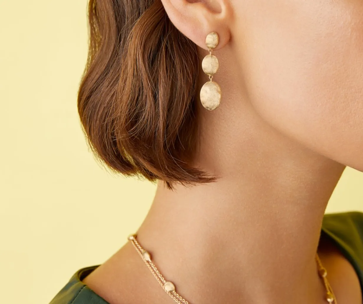 Marco Bicego Boucle D'Oreille Triple Avec Elements Ovales Fashion