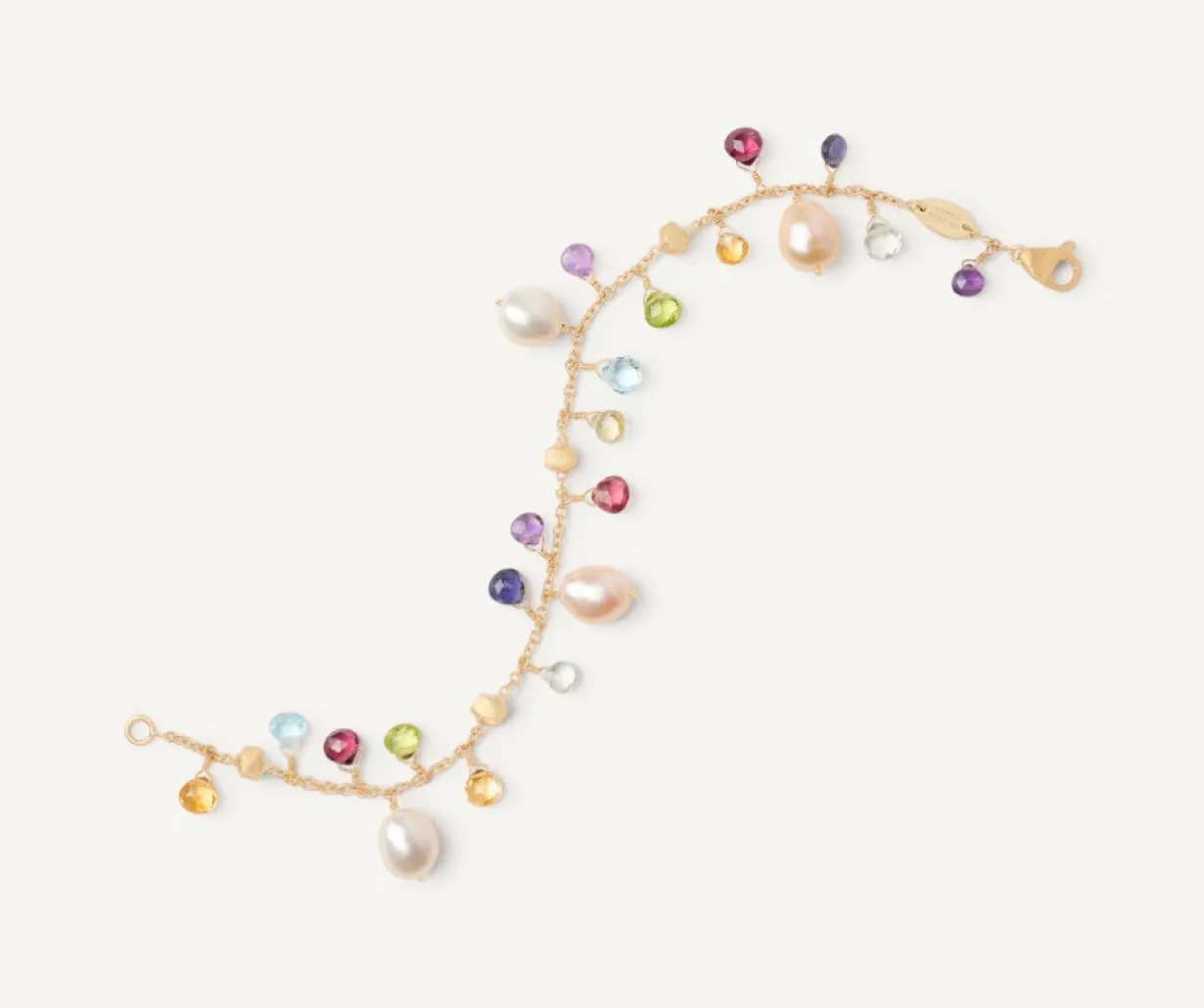 Marco Bicego Bracelet Avec Perles Et Pierres Multicolores New