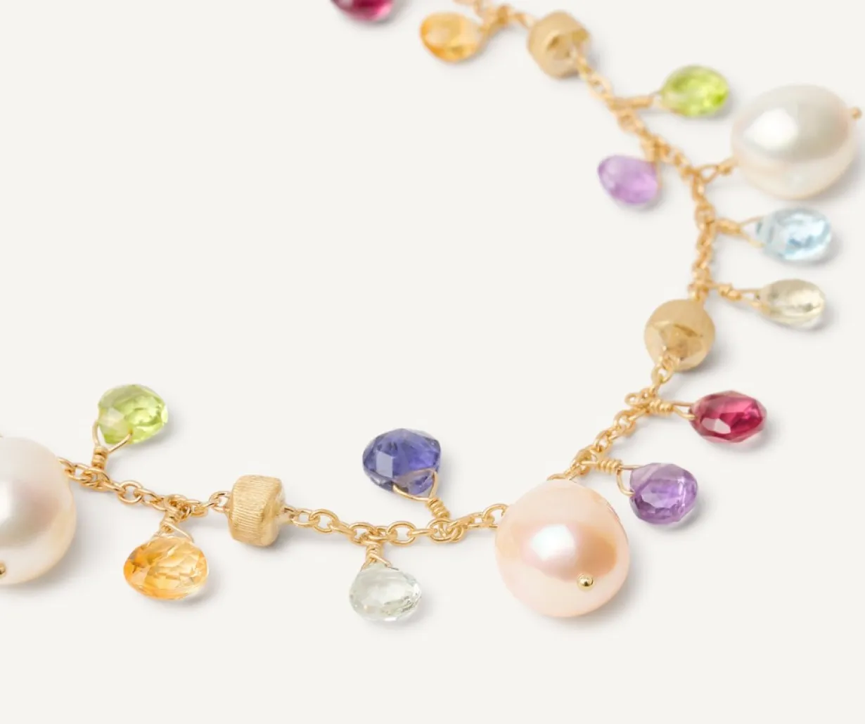 Marco Bicego Bracelet Avec Perles Et Pierres Multicolores New