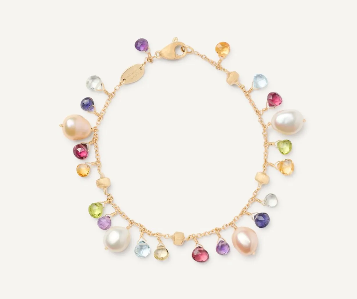 Marco Bicego Bracelet Avec Perles Et Pierres Multicolores New