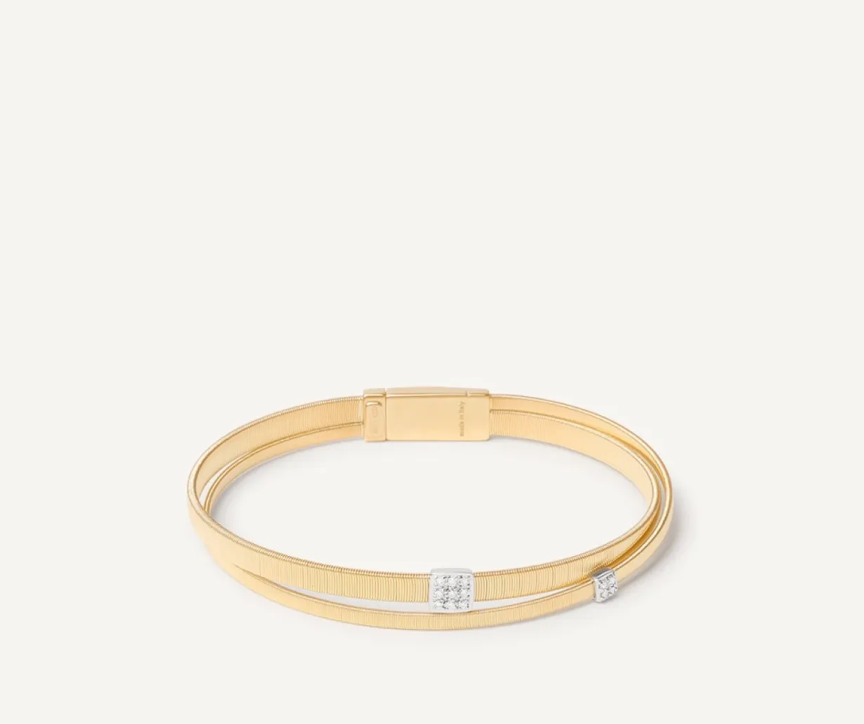 Marco Bicego Bracelet Deux Rangs Avec Paves De Diamants Shop