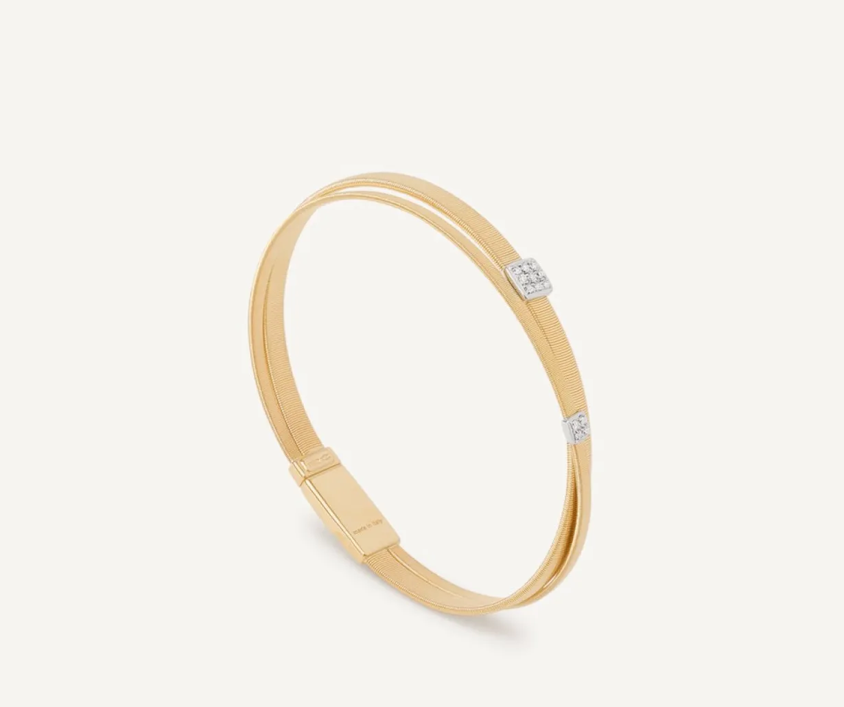 Marco Bicego Bracelet Deux Rangs Avec Paves De Diamants Shop