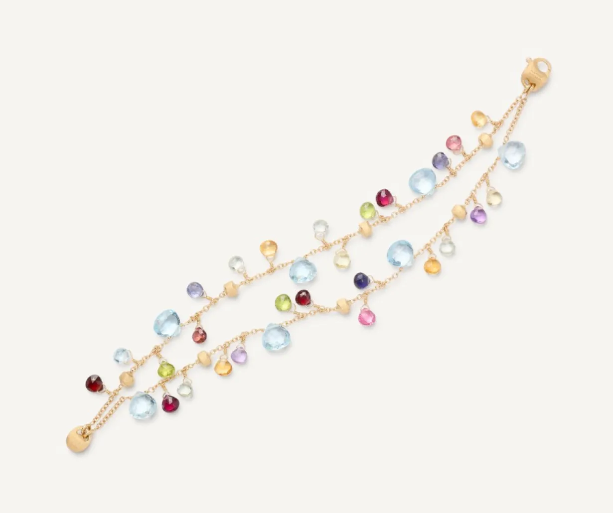 Marco Bicego Bracelet Deux Rangs Avec Pierres Multicolores Store