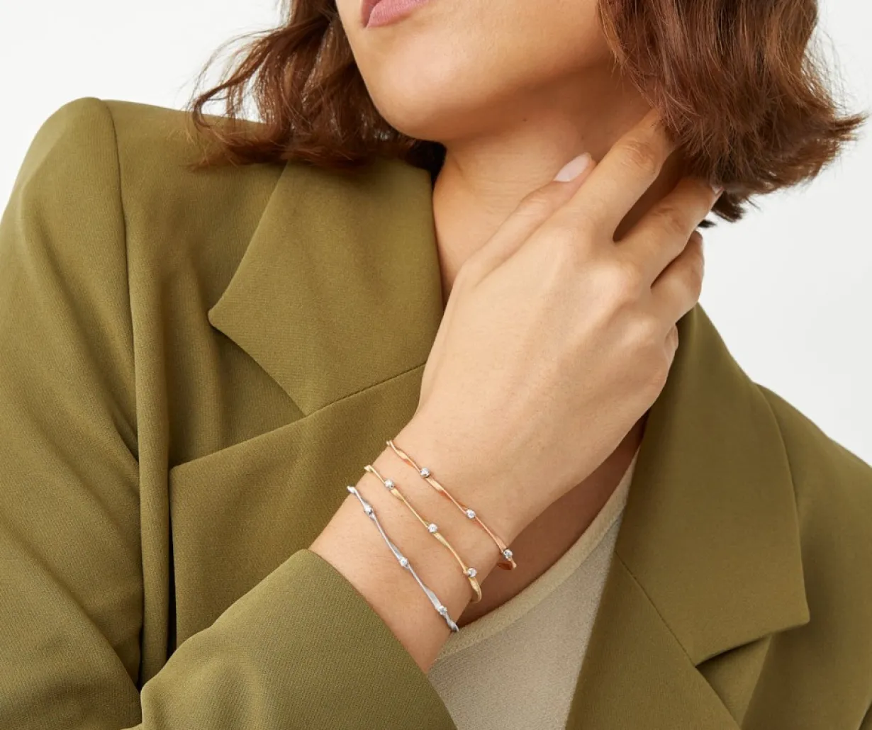 Marco Bicego Bracelet En Or Jaune Avec Diamants Best