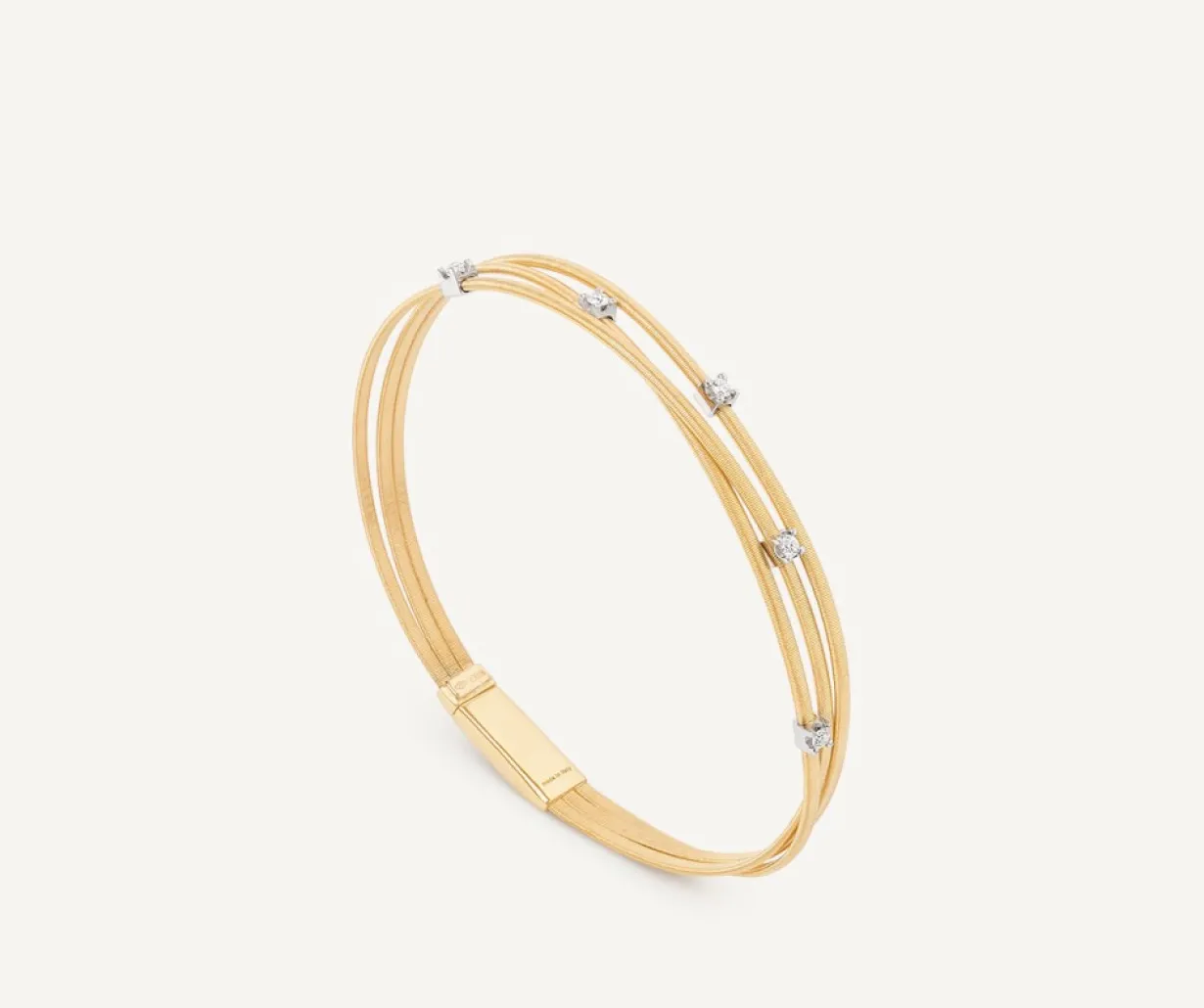 Marco Bicego Bracelet Multi-Rangs En Or Jaune Avec Diamants Discount