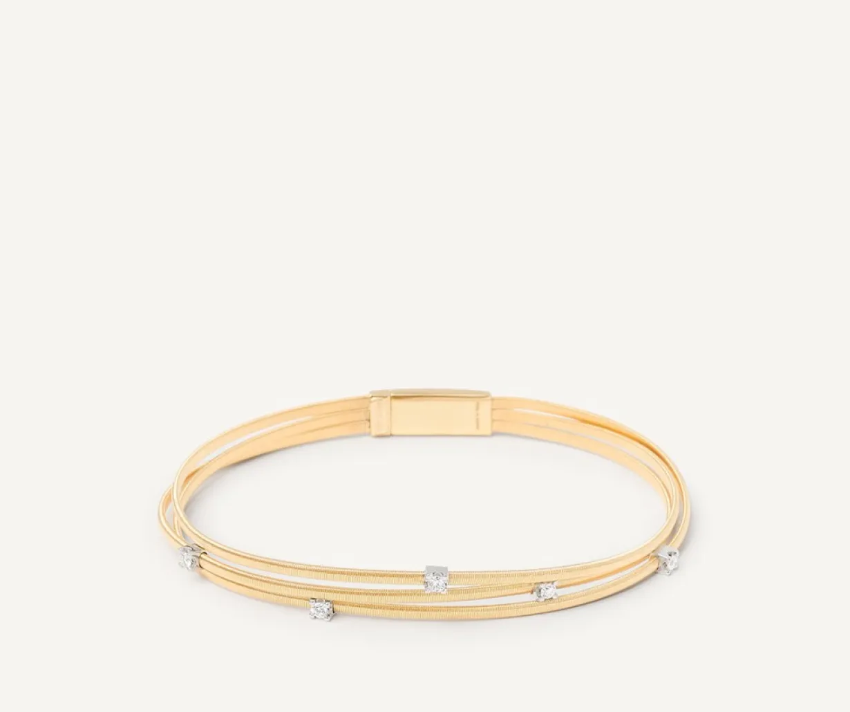 Marco Bicego Bracelet Multi-Rangs En Or Jaune Avec Diamants Discount