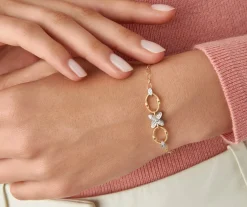 Marco Bicego Bracelet Reglable Avec Elements Fleuris Paves De Diamants Shop