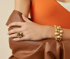 Marco Bicego Bracelet Trois Rangs Avec Billes Irregulieres Flash Sale