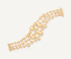 Marco Bicego Bracelet Trois Rangs Avec Billes Irregulieres Flash Sale