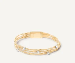 Marco Bicego Bracelet Trois Rangs Avec Diamants New