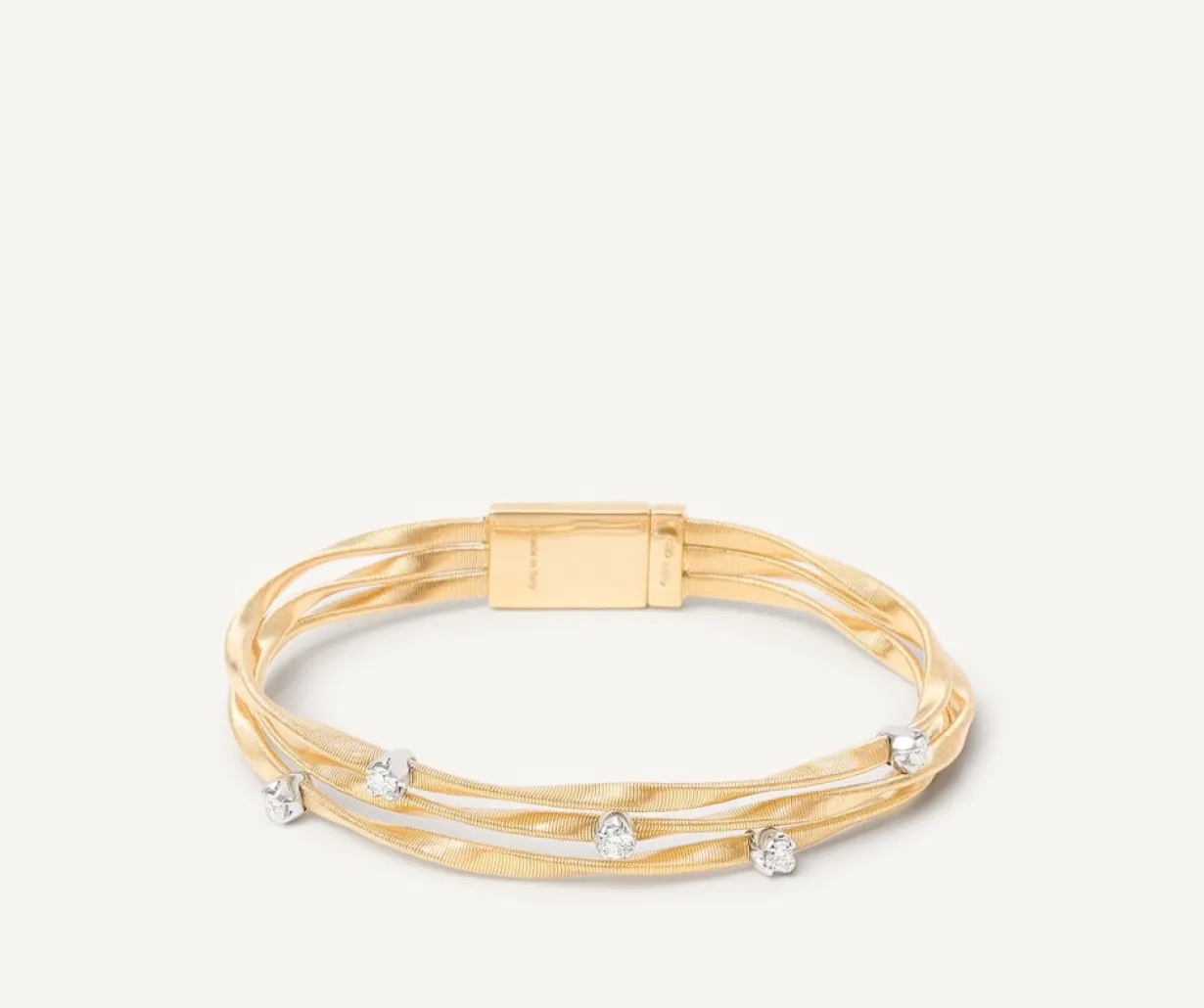 Marco Bicego Bracelet Trois Rangs Avec Diamants New