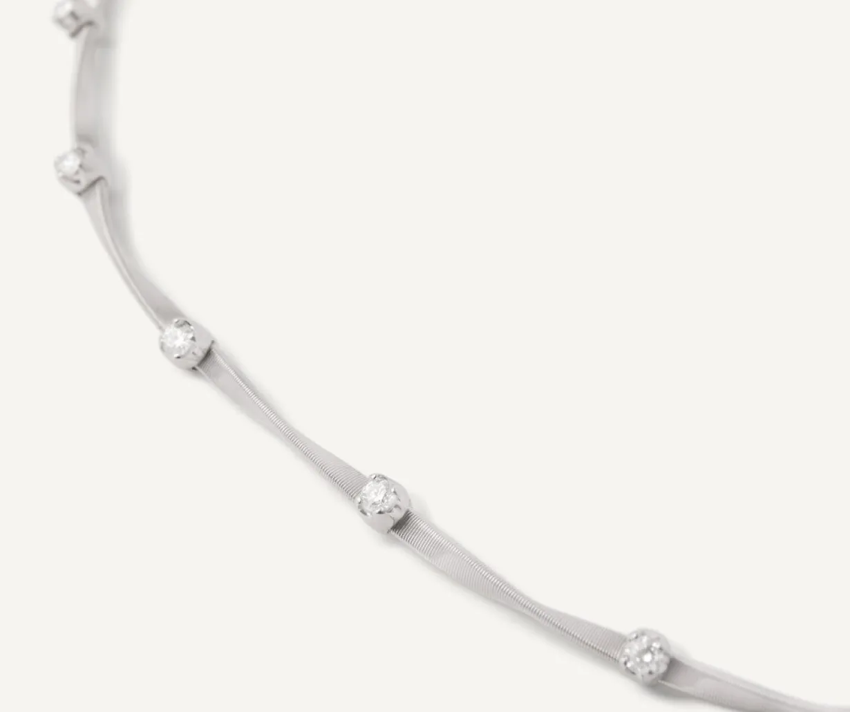 Marco Bicego Collier Avec Diamants En Or Blanc New