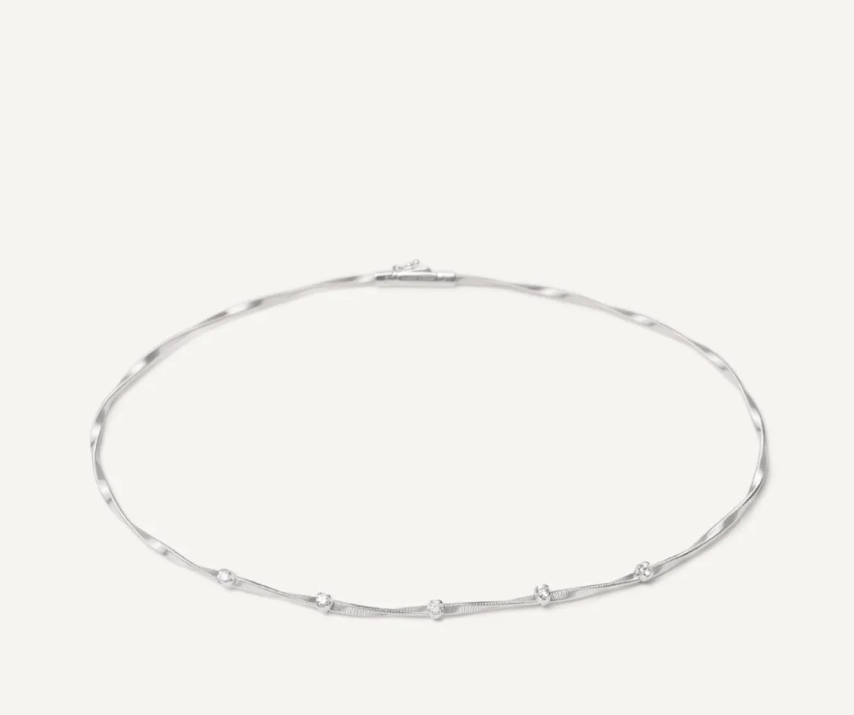 Marco Bicego Collier Avec Diamants En Or Blanc New