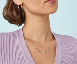 Marco Bicego Collier Avec Elements Fleuris Paves De Diamants Hot