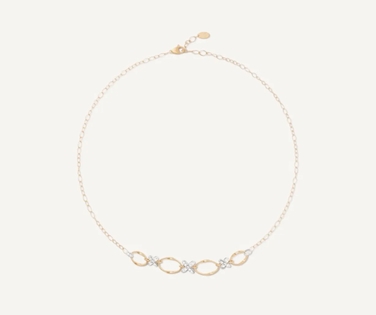 Marco Bicego Collier Avec Elements Fleuris Paves De Diamants Hot