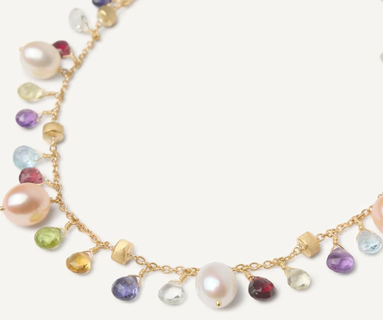 Marco Bicego Collier Avec Perles Et Pierres Multicolores Store