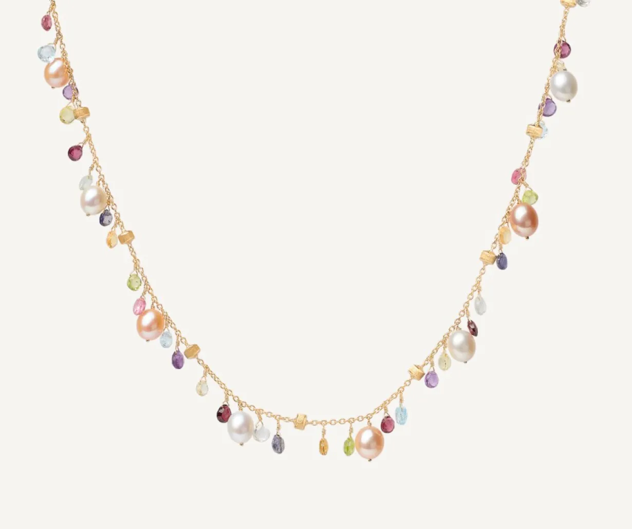 Marco Bicego Collier Avec Perles Et Pierres Multicolores Store