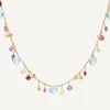 Marco Bicego Collier Avec Pierres Multicolores Et Chaine Reglable Best Sale
