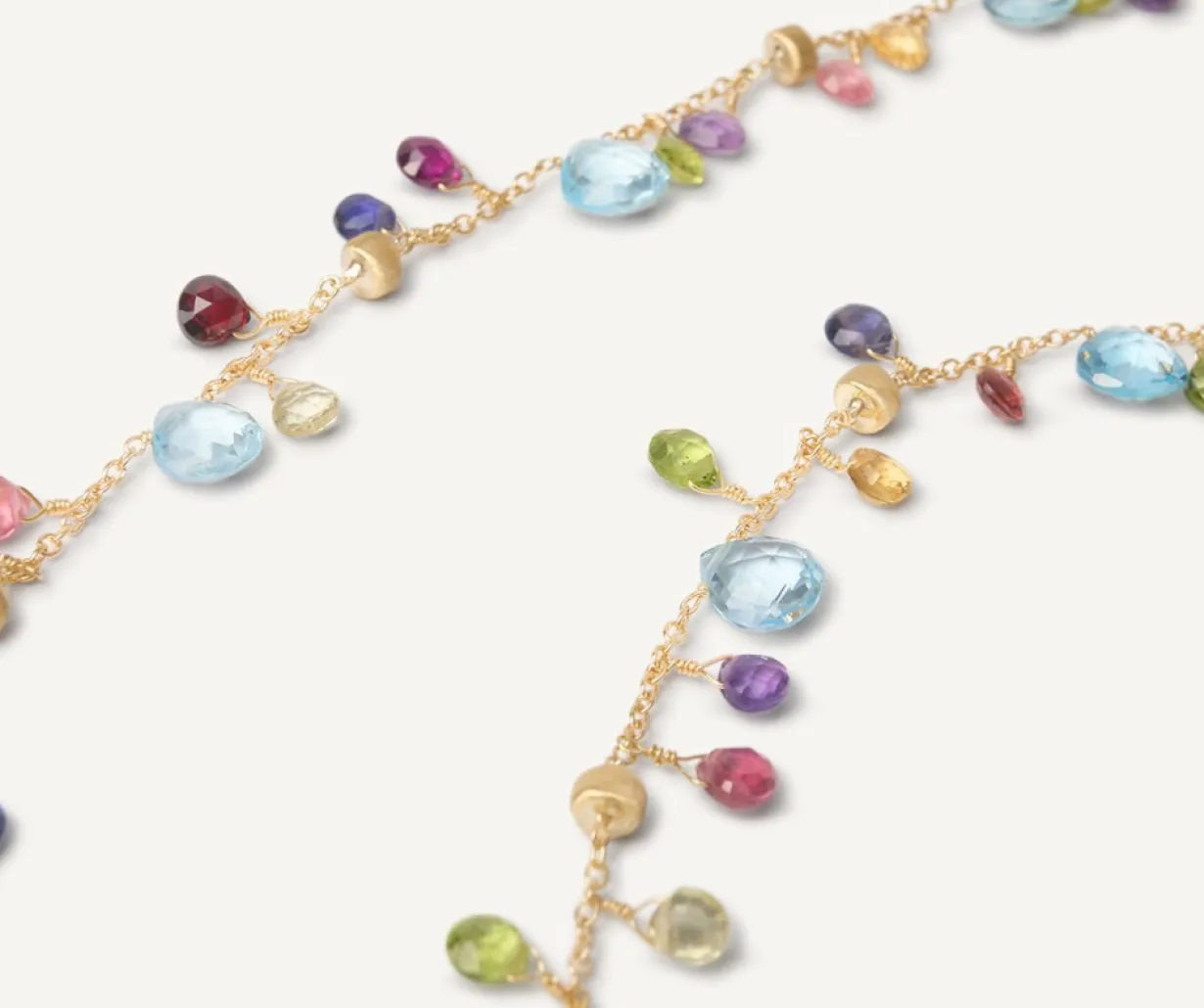 Marco Bicego Collier Avec Pierres Multicolores Et Chaine Reglable Best Sale