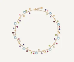 Marco Bicego Collier Avec Pierres Multicolores Et Chaine Reglable Best Sale