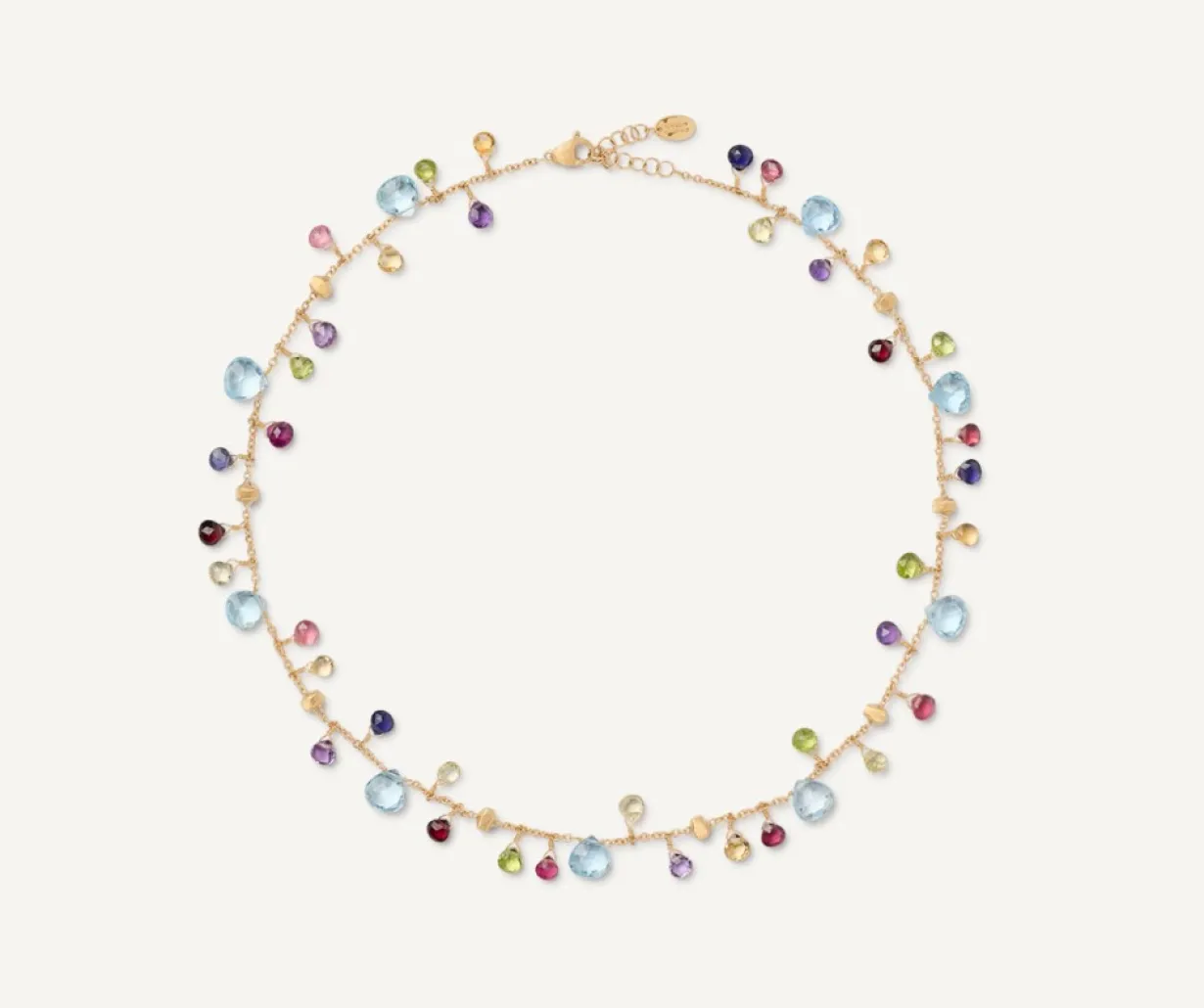 Marco Bicego Collier Avec Pierres Multicolores Et Chaine Reglable Best Sale