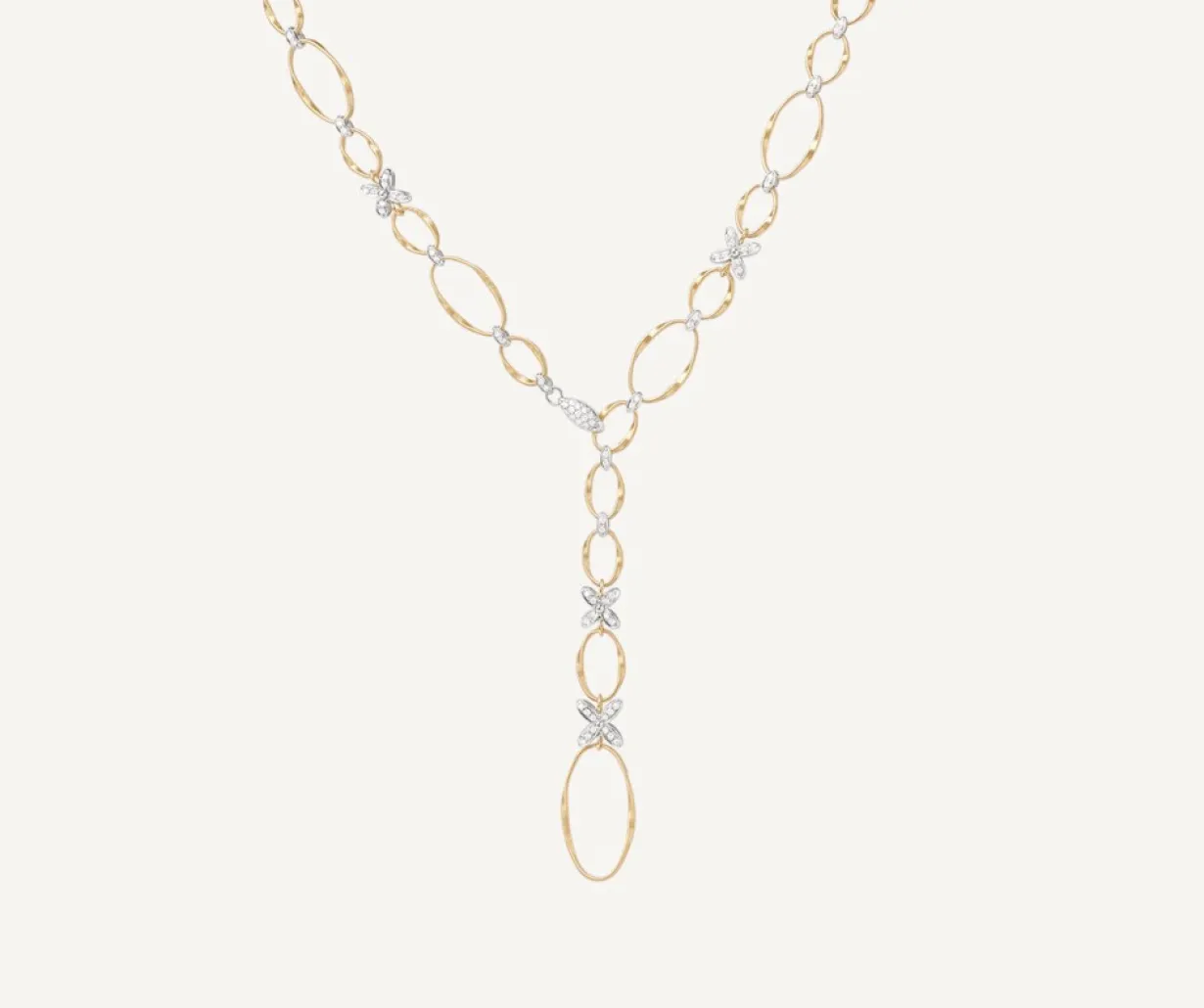 Marco Bicego Collier Cravate Avec Elements Fleuris Paves De Diamants Best