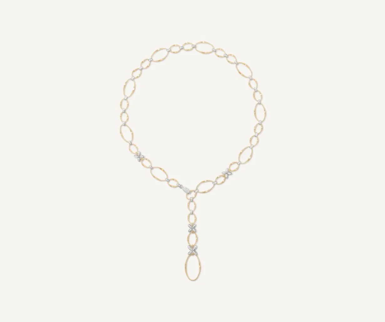 Marco Bicego Collier Cravate Avec Elements Fleuris Paves De Diamants Best